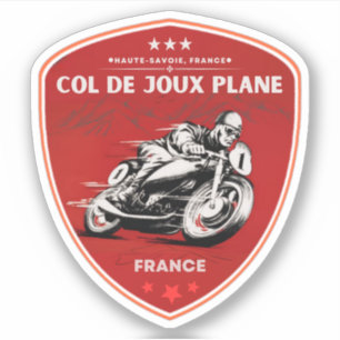 Sticker Col de Joux Plane Alpes françaises balade moto