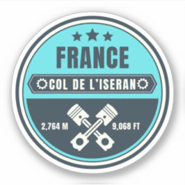 Sticker Col de l’Iseran français Alpes motobike tour