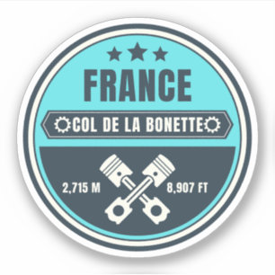 Sticker Col de la Bonette Alpes françaises circuit moto