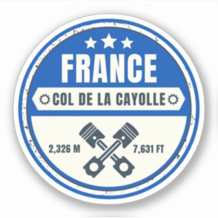 Sticker Col de la Cayolle Alpes françaises circuit moto