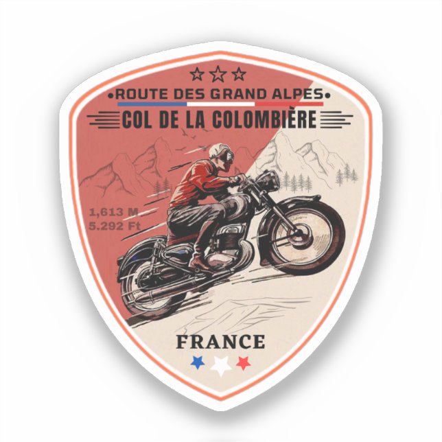 Sticker col de la colombiere, alpes françaises (Recto)