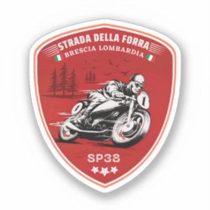 Sticker col de la forra en moto italien apls