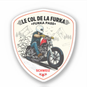 Sticker col de la Furka - circuit en voiture dans les mont