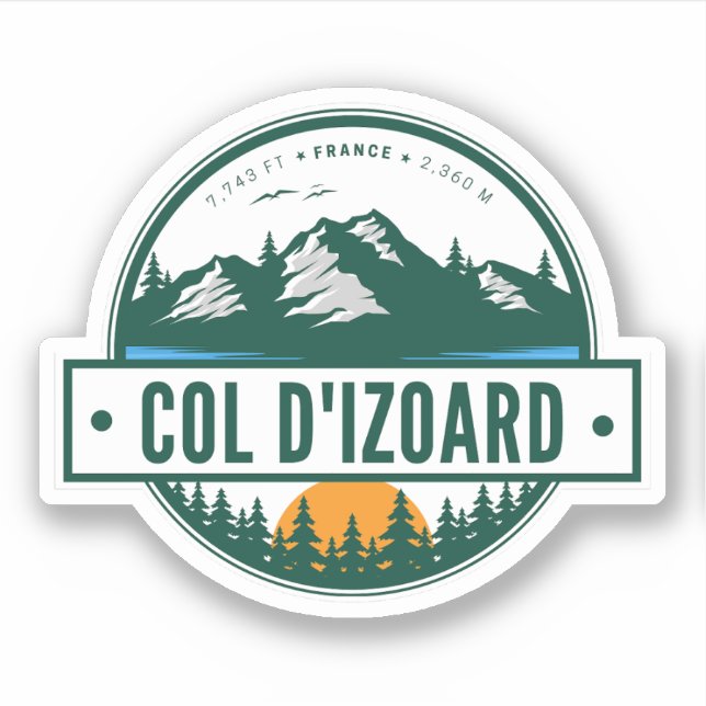 Sticker Col d'Izoard D 902 Massif du Queyras (Devant)