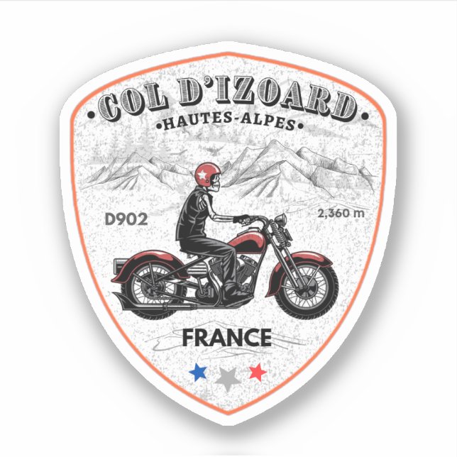 Sticker Col d'Izoard D 902 Massif du Queyras (Devant)