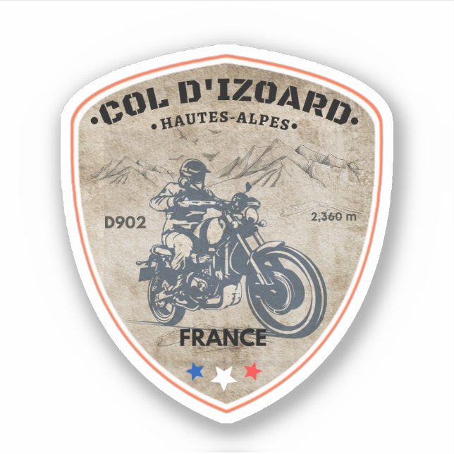 Sticker Col d'Izoard D 902 Massif du Queyras (Devant)