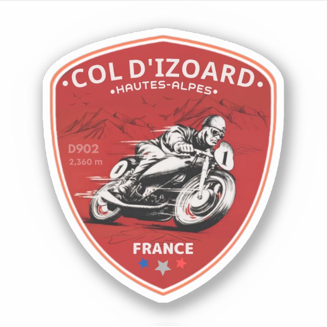 Sticker Col d'Izoard D 902 Massif du Queyras (Devant)
