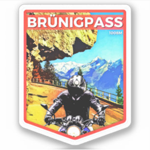 Sticker Col du Brünig - cols des Alpes suisse col alpin