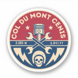 Sticker Col du Mont Cenis Massif français Vélo alpin