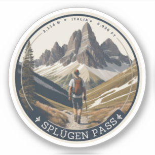 Sticker Col du Splügen passage alpin Alpes lépontines