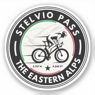 Sticker col du Stelvio - Stelvio Pass cyclisme italien