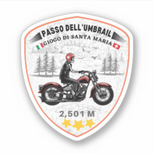 Sticker col du Umbrail frontière Italie-Suisse alpes