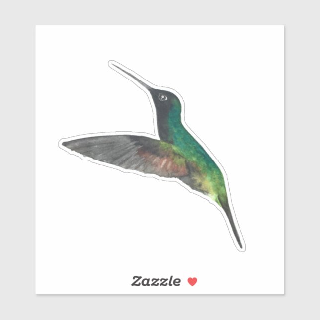 Sticker Colibri à ventre noir (Feuille)