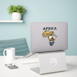 Sticker Collage de la faune du continent africain