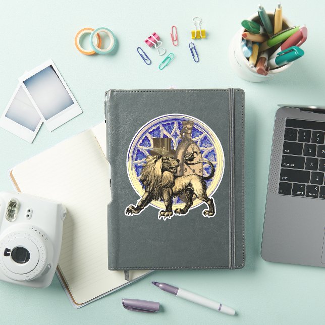 Sticker Collage Lion Steampunk (Couverture iPad)