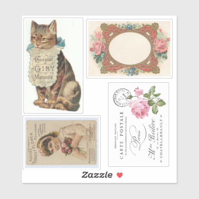 Sticker COLLECTE vintage D'ÉPHÉMÈRE (Feuille)