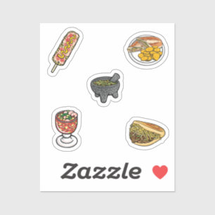 Sticker Collection alimentaire mexicaine