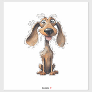 Sticker Collection d'art de race de chien de dessin animé
