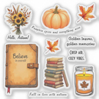 Sticker Collection d'autocollants Bliss d'automne
