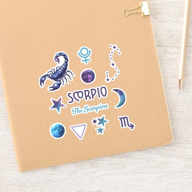 Sticker Collection d'autocollants du zodiaque Scorpion (Carnet)