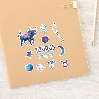 Sticker Collection d'autocollants du zodiaque Taureau