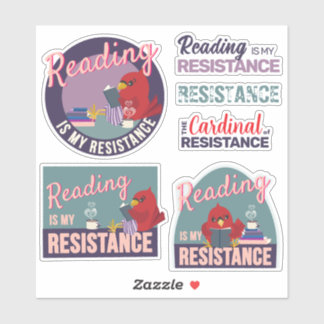 Sticker collection d'autocollants "La lecture est ma résis