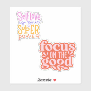Sticker Collection d'autocollants motivationnels rétro - V