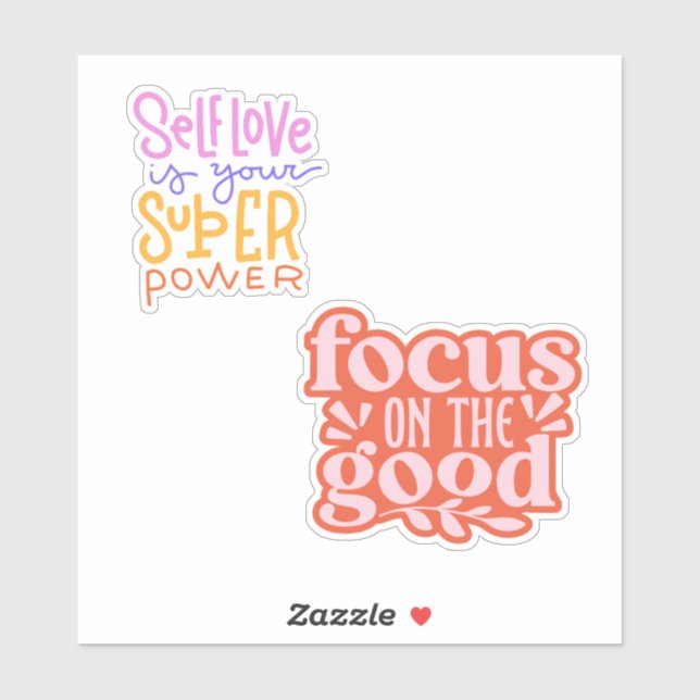 Sticker Collection d'autocollants motivationnels rétro - V (Feuille)