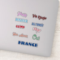 Collection d'autocollants personnalisés France Mul