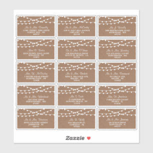 Sticker Collection de Mariages Rustic Kraft