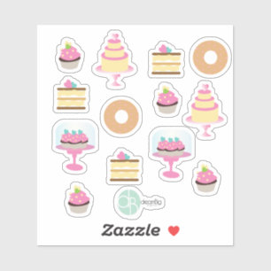 Sticker Collection de planificateur de gâteau de beignet a