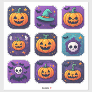 Sticker Collection d'icônes de personnages effrayants d'Ha