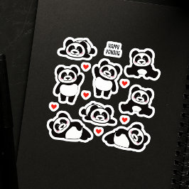 Sticker Collection Panda Animal 8 Pack