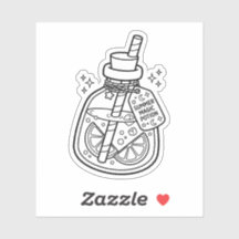 Color Your Own Kawaii Summer Magic Potion Drink