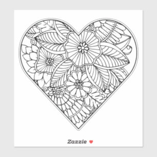 Sticker Coloration des fleurs cardiaques