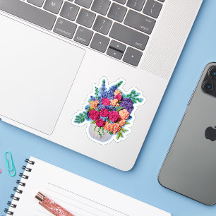 Sticker coloré pour les amateurs de fleurs