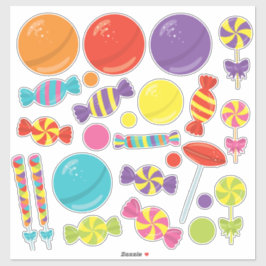 Sticker Coloré Sweet Fun Candy thème
