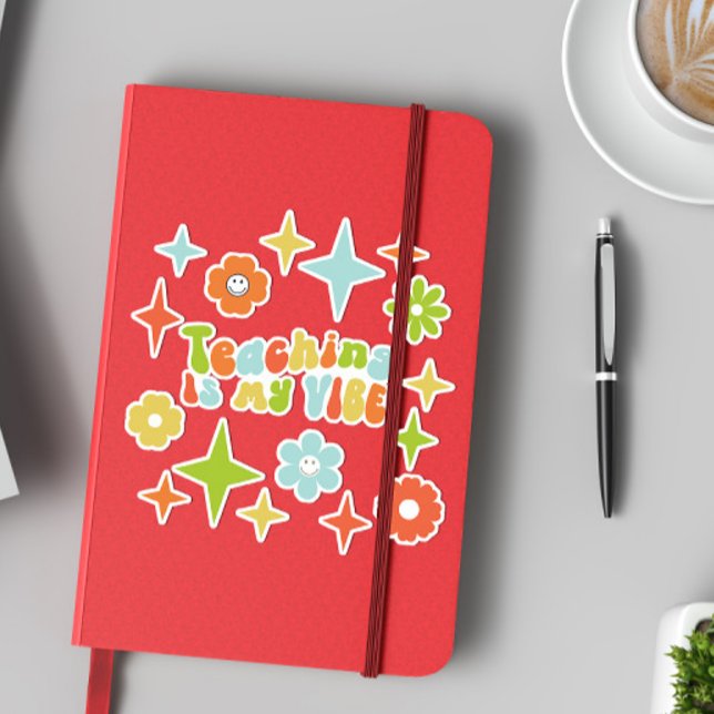 Sticker Colorful Super Enseignement est ma Vibe, Enseignan (Créateur téléchargé)