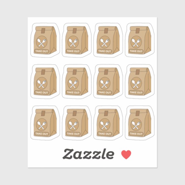 Sticker Commander Sortir de nourriture Sac Bujo Planner Ca (Feuille)