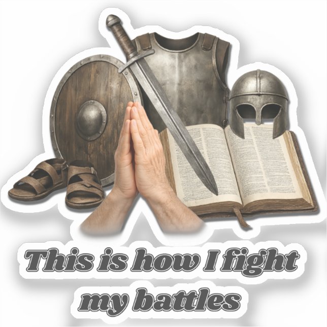 Sticker Comment je mène mes batailles (Recto)