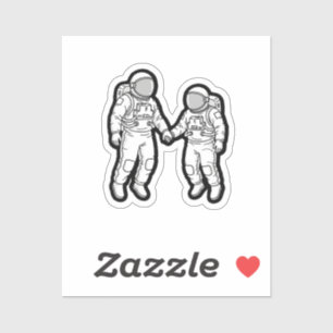 Sticker Compagnons cosmiques - Les astronautes tenant les