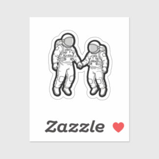 Sticker Compagnons cosmiques - Les astronautes tenant les