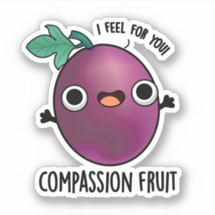 Sticker Compassion Fruit Funky Passion Fruit Pun