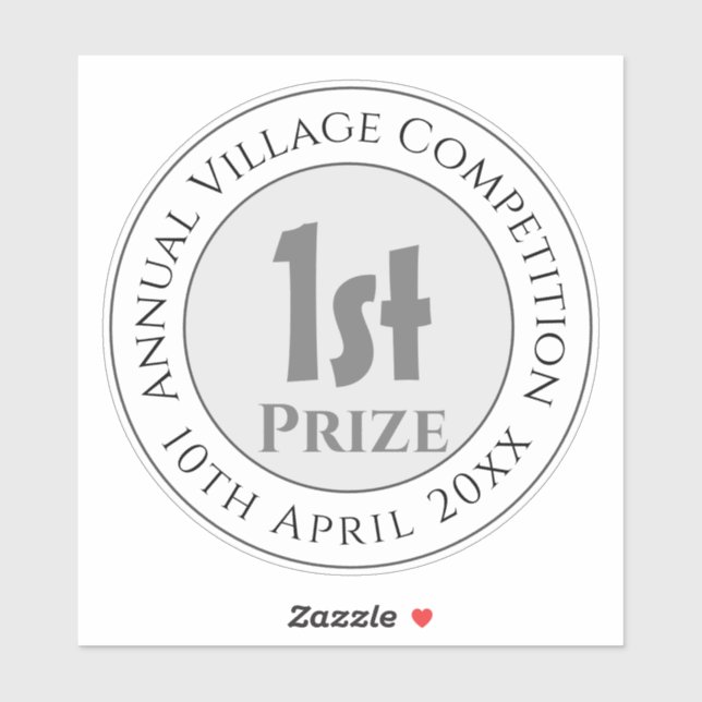 Sticker Competition 1st Prize Trophy Award (Feuille)
