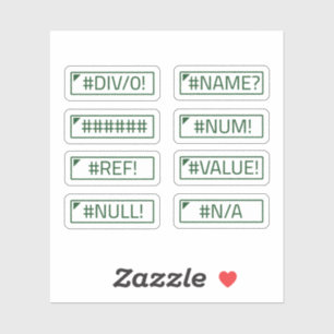 Sticker Comptabilité Excel Erreurs Messages Pack Pack de 8