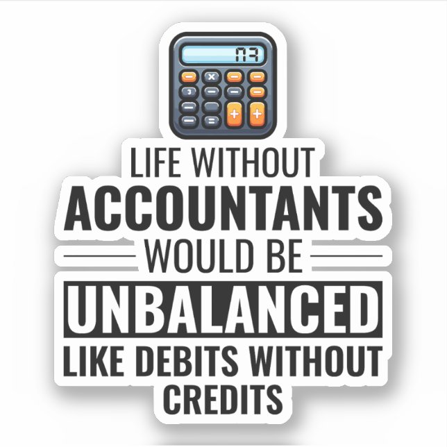 Sticker Comptable comptable comptabilité comptable Finance (Devant)