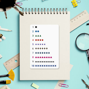 Sticker Compteur d'apprentissage à 10 avec les formes géom