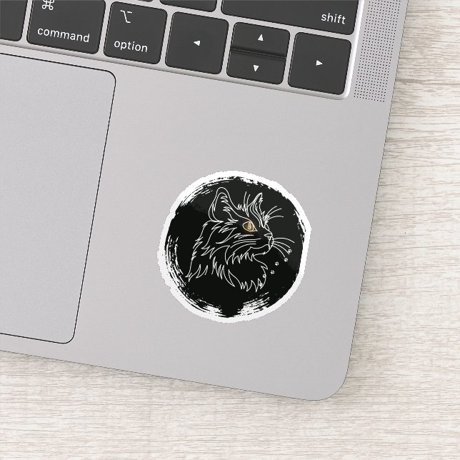 Sticker Conception d'amour de chat mignon (Détail)