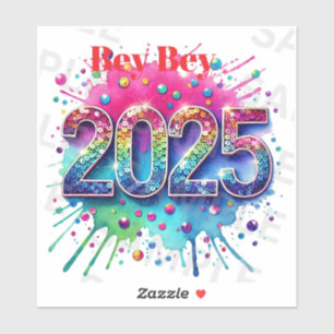Sticker Conception d'autocollant pour la nouvelle année