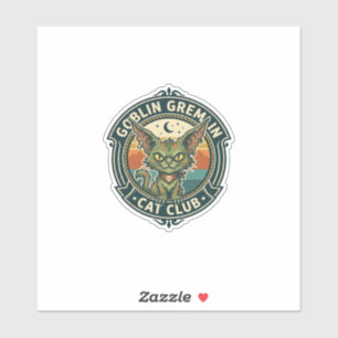 Sticker Conception de chat mignon de lutin gremlin - Gobel